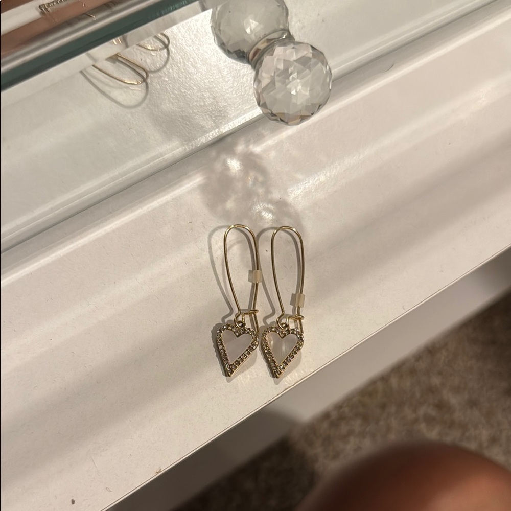 Gold Heart Earrings